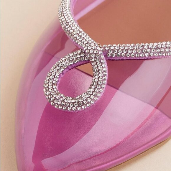 NWT Pink and Silver Pointed Toe Slingback - Picture 8 of 8